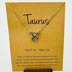 Silver Taurus Necklace - NWT